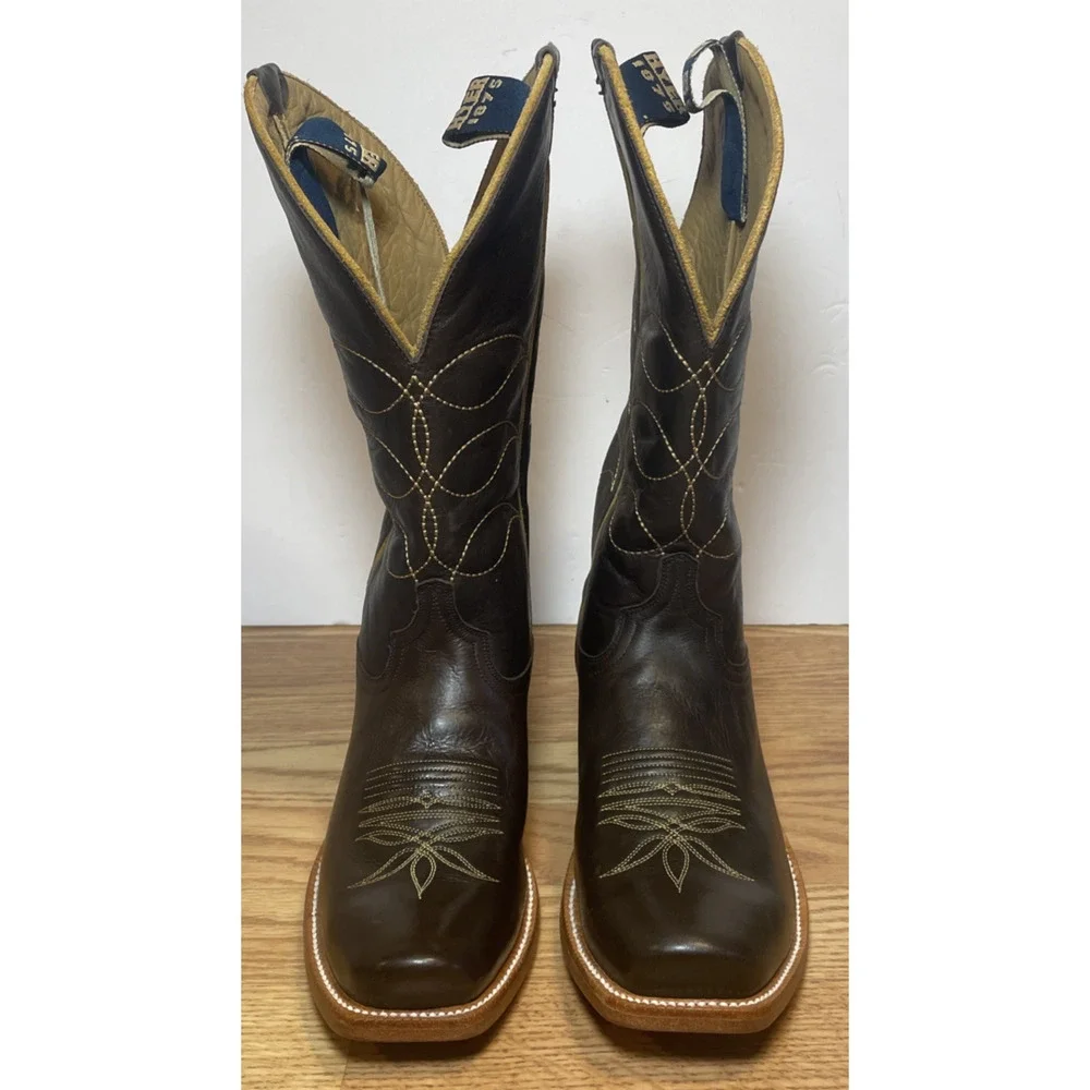 Hyer Maize Cowboy Western Boots Men's Size 8.5D Chocolate Dark Brown 13